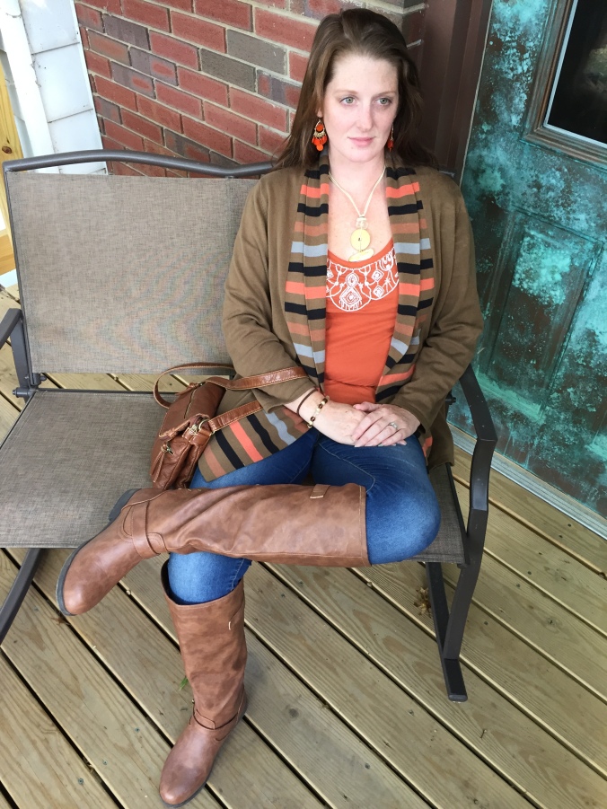 Abby wearing fall outfit