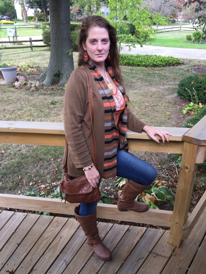 Abby wearing fall outfit